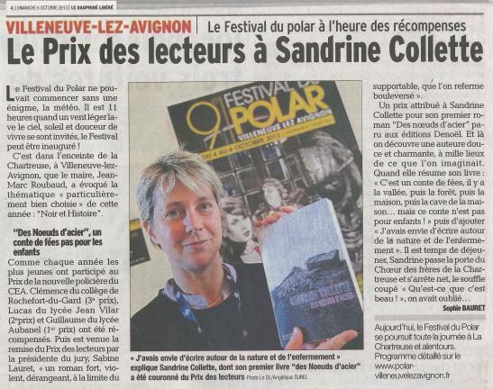 Le Dauphiné Libéré - 6 octobre 2013