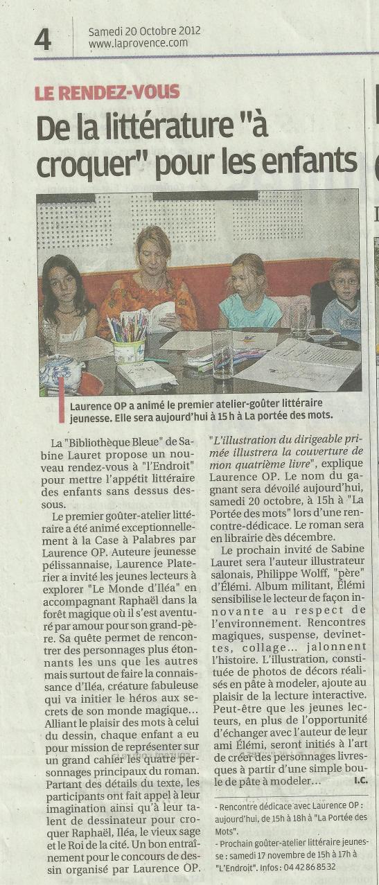 20 octobre 2012 La Provence