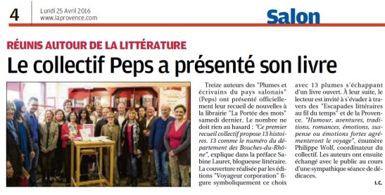 La Provence - 25 avril 2016
